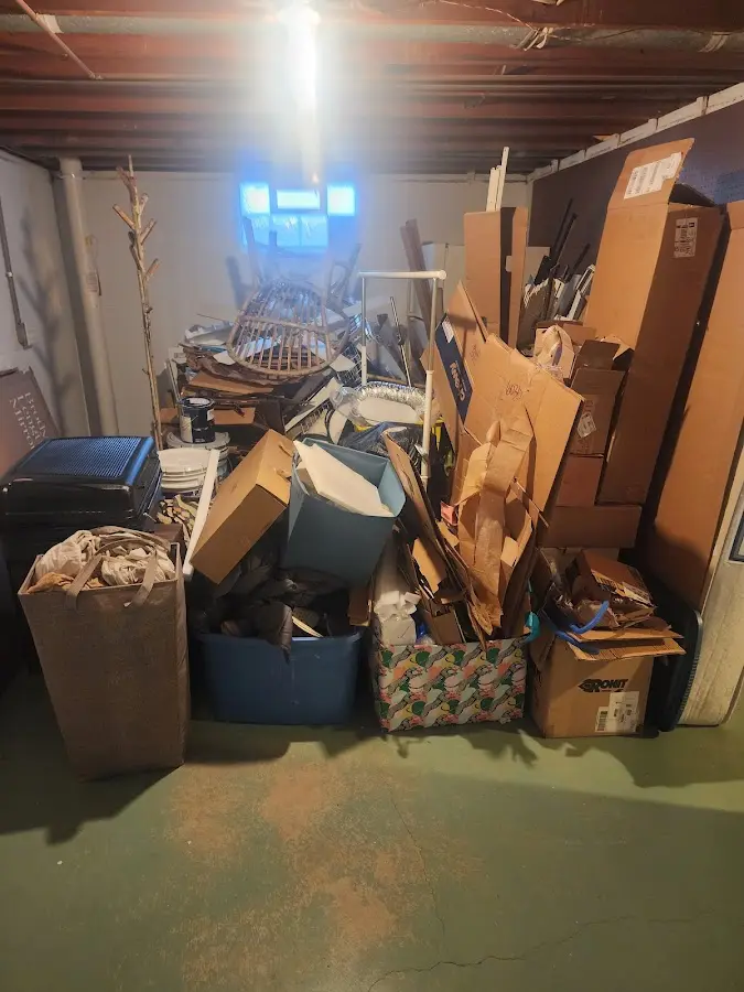 Roll-off dumpster container at job site for 20 Yard Dumpster Rental in Okemah